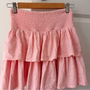 GAP Light Pink A-Line Ruffled Skirt